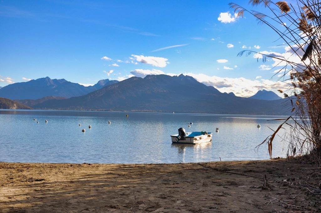 lake, annecy, mountain, landscape, nature