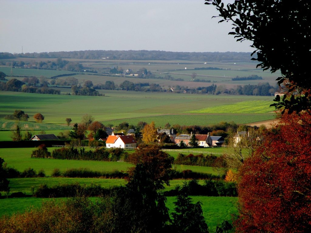 landscapes, field, normandy, france, nature